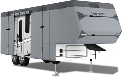 Umbrauto Class C RV Cover Fits 29-32’, Class C Motorhome Camper Cover, Heavy Duty 7 Layers Top Windproof Breathable RV Cover with 3Pcs Extra Straps, Adhesive Repair Patches, 6 Gutter Covers