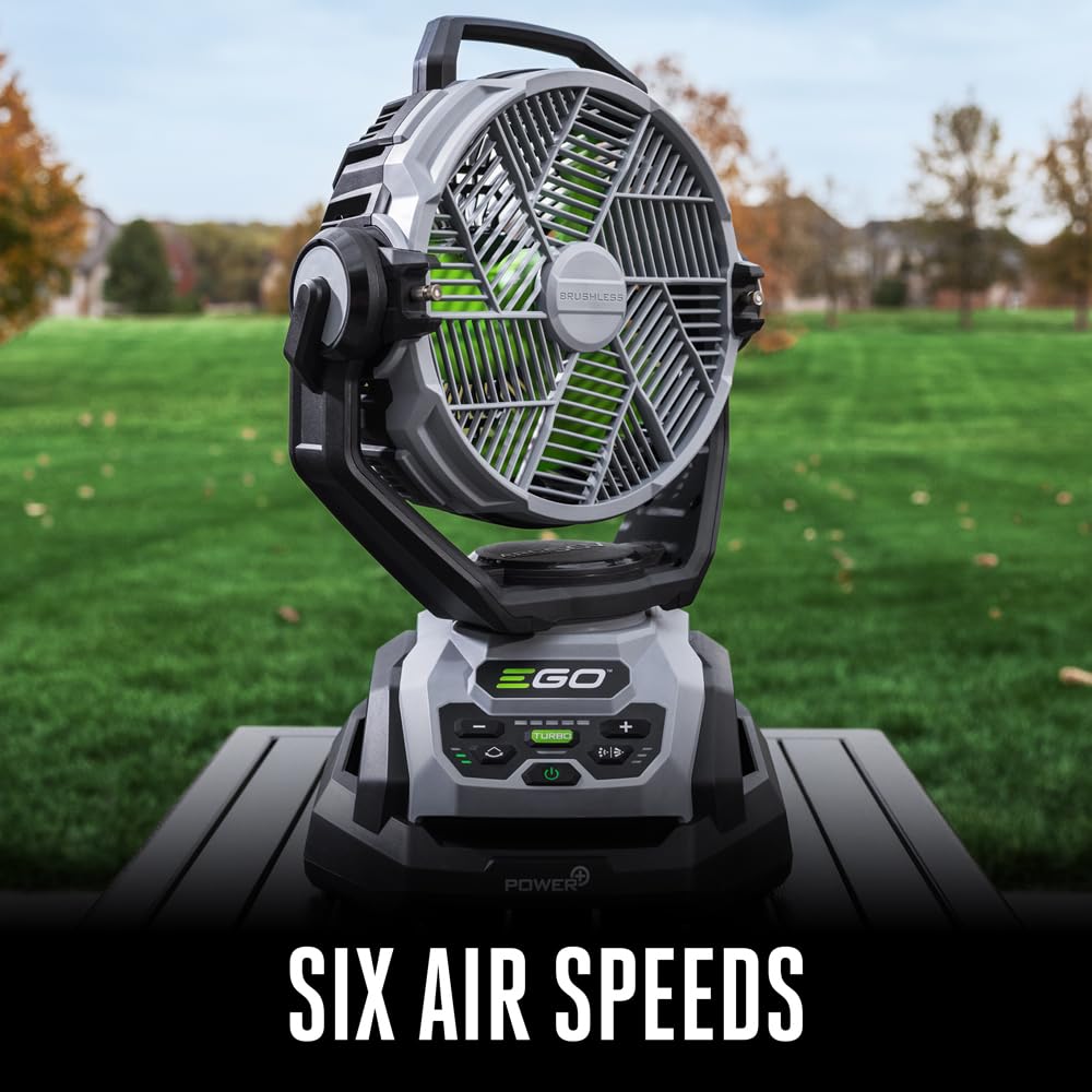 EGO POWER+ Portable Misting Fan, Outdoor Electric 18" 5 Speed Fan, Battery and Charger Not Included - FN1800
