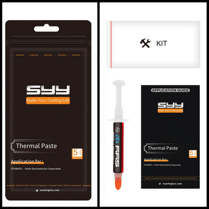 SYY Wärmeleitpaste mit Werkzeug-Set, 4 Gramm CPU Paste Wärmeleitpaste Kühlkörper für IC/Prozessor/CPU/GPU/alle Kühler