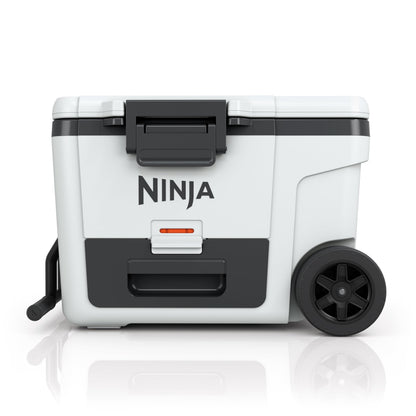 Ninja FrostVault 45QT Cooler with Wheels | Insulated with Temp Dry Storage Drawer | Keeps Ice Cold for Days | for The Beach, Camping, Picnics & More | Halocline Green | FB245TL
