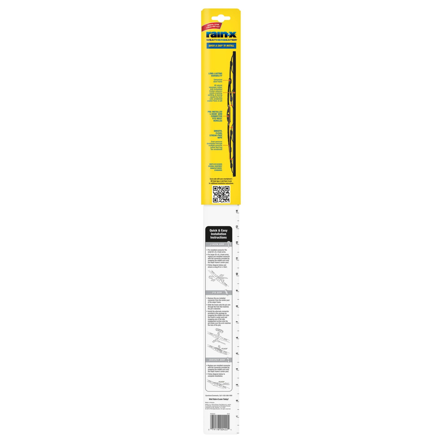 Rain-X 820149 WeatherBeater Wiper Blades, 22" Windshield Wipers (Pack of 2), Automotive Replacement Windshield Wiper Blades That Meet Or Exceed OEM Quality And Durability