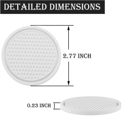 SINGARO Auto-Becheruntersetzer, 4 Stück universelle rutschfeste Becherhalter, in Ornamente eingebettete Untersetzer, Auto-Interieur-Zubehör, Schwarz