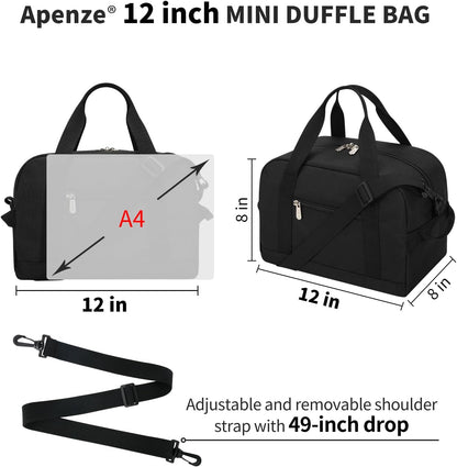Kleine Sporttasche 18 Zoll Handgepäck Reisetasche für Wochenendtrips Sport-Schwarz