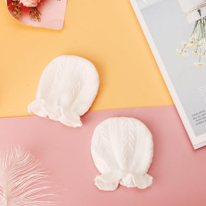 BQUBO Baby Fäustlinge Kratzschutz Handschuhe aus Baumwolle mit elastischem Bündchen Hypoallergen für Neugeborene und Babys von 0-6 Monaten Jungen und Mädchen