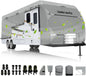 Umbrauto Class C RV Cover Fits 29-32’, Class C Motorhome Camper Cover, Heavy Duty 7 Layers Top Windproof Breathable RV Cover with 3Pcs Extra Straps, Adhesive Repair Patches, 6 Gutter Covers