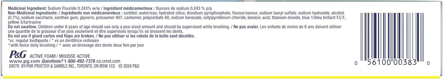 Crest Complete Zahncreme Whitening Plus Scope Minty Fresh, insgesamt 480 ml (4er-Pack à 120 ml)