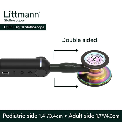 3M Littmann CORE Digital Stethoscope, Our Most Advanced Stethoscope Yet, Up To 40x Amplification, Active Noise Cancellation, In-App Sound Wave Visualization, High Polish Copper Chestpiece, 8870
