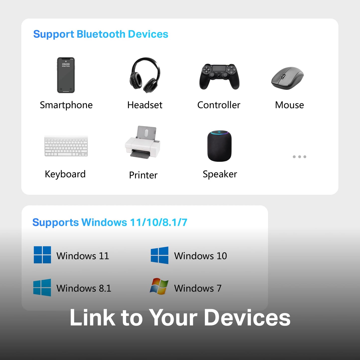 TP-Link USB Bluetooth Adapter for PC - Bluetooth 5.4 Dongle Receiver, Plug and Play, Nano Design, EDR & BLE, Supports Windows 11/10/8.1/7 for Desktop, Laptop, Keyboard, Mouse, etc (UB500)