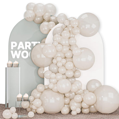 PartyWoo White Balloons 140 pcs Different Sizes of 18 12 10 5 Inch White Balloons Arch Kit Garland for Wedding Baby Shower Birthday Bridal Shower Graduation Engagement Party Decorations White-Y13