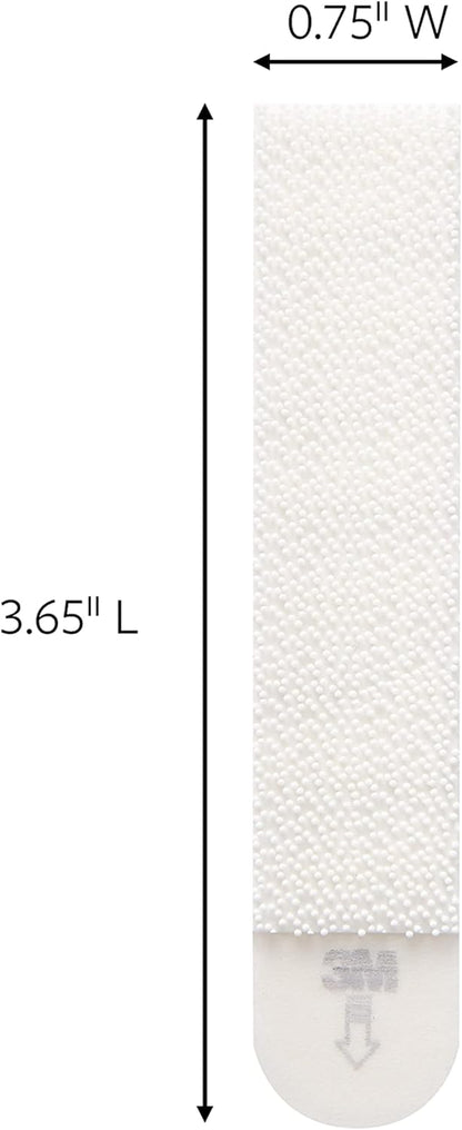 Command Large Picture Hanging Strips, Damage Free Hanging Picture Hangers, Wall Adhesives for Wall Decor, 12 White Adhesive Pairs (24 Command Strips)
