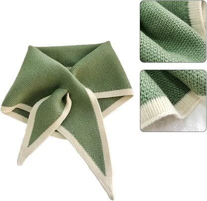 Dreieckstücher für Damen Halstuch für Damen Gekreuztes Tuch für Damen Koreanische Version Gestrickter Wollkragen