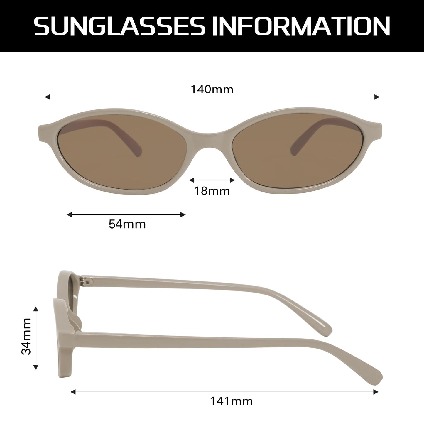 GUVIVI Retro Ovale Sonnenbrille für Damen Chic Cat Eye 90er Jahre Sonnenbrille Leichte Schmale Sonnenbrille Trendiger UV-Schutz Sonnenbrille