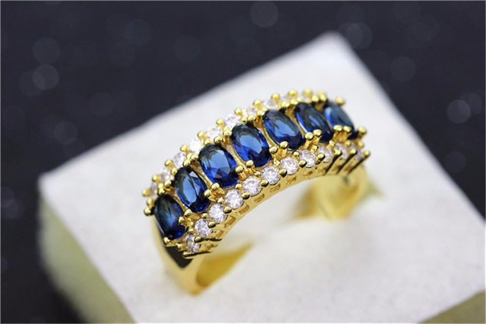 Uloveido Platinum Plated Green Cubic Zircon Rings for Women Fashion Jewelry J501