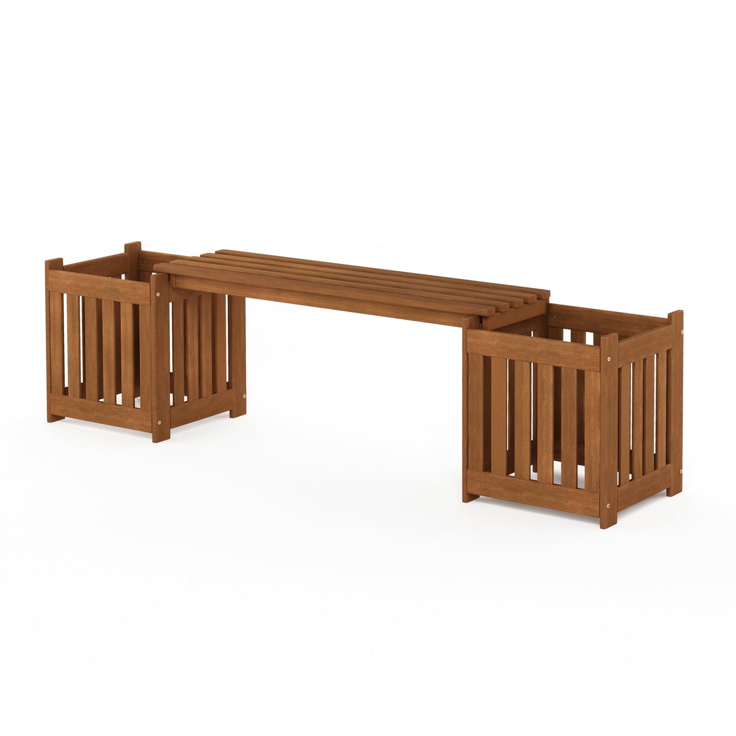Furinno FG17478 Tioman Outdoor Patio Furniture Hardwood Potting Bench, Natural