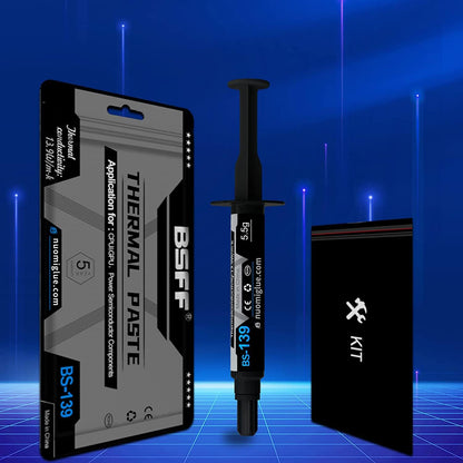 BSFF Wärmeleitpaste, 3,5 g mit Werkzeugsatz CPU Paste Wärmeleitmittel Kühlkörper für IC/Prozessor/CPU/Alle Kühler, Kohlenstoffbasiert Hohe Leistung