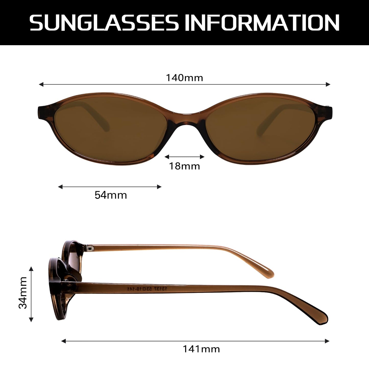 GUVIVI Retro Ovale Sonnenbrille für Damen Chic Cat Eye 90er Jahre Sonnenbrille Leichte Schmale Sonnenbrille Trendiger UV-Schutz Sonnenbrille