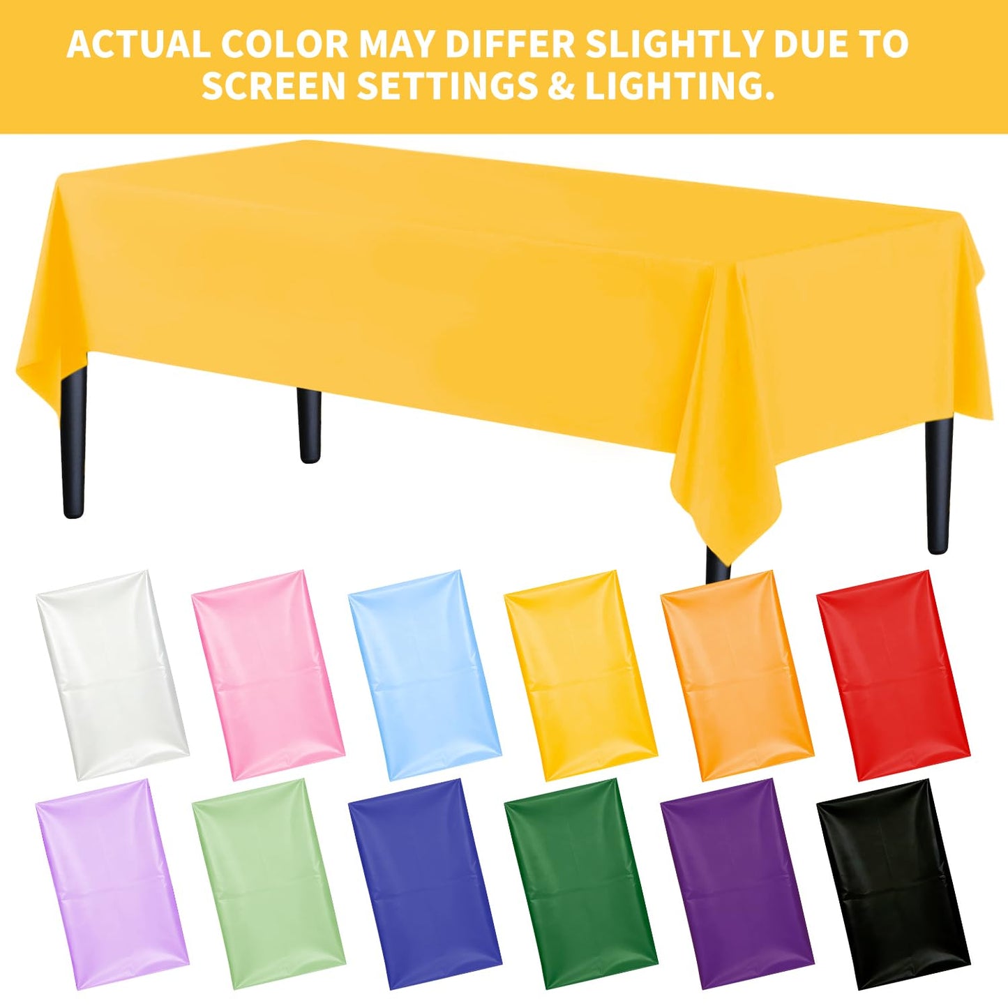 Vyntra Plastik-Tischdecken, 8er-Pack, 137 x 274 cm, rechteckig, rosa – Einweg-Party-Tischdecken für Valentinstag, Babyparty, Brautparty