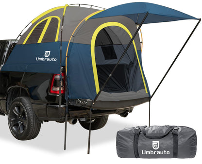 Truck Bed Tent 5.5-6ft: Easy Set Up Umburato Pickup Truck Tents for Camping, Waterproof PU3000mm Canopy for Truck Camper, Portable, Spacious for 2 Person Green