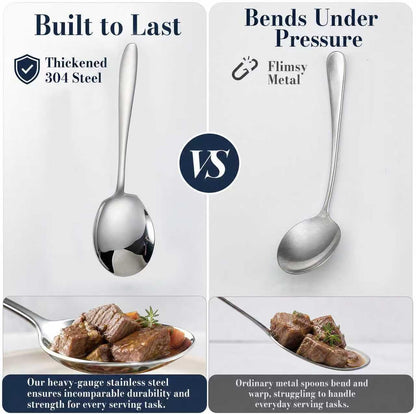 2Pcs Heavy-Duty Large Serving Spoons