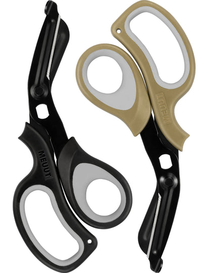 MEUUT 2 Pack Medical Scissors Trauma Shears for Left and Right Hand -Patented Bandage Scissors All Purpose with Non-Stick Blades, Surgical Grade Shears Stainless Steel EMT Scissors for Nurses EMT