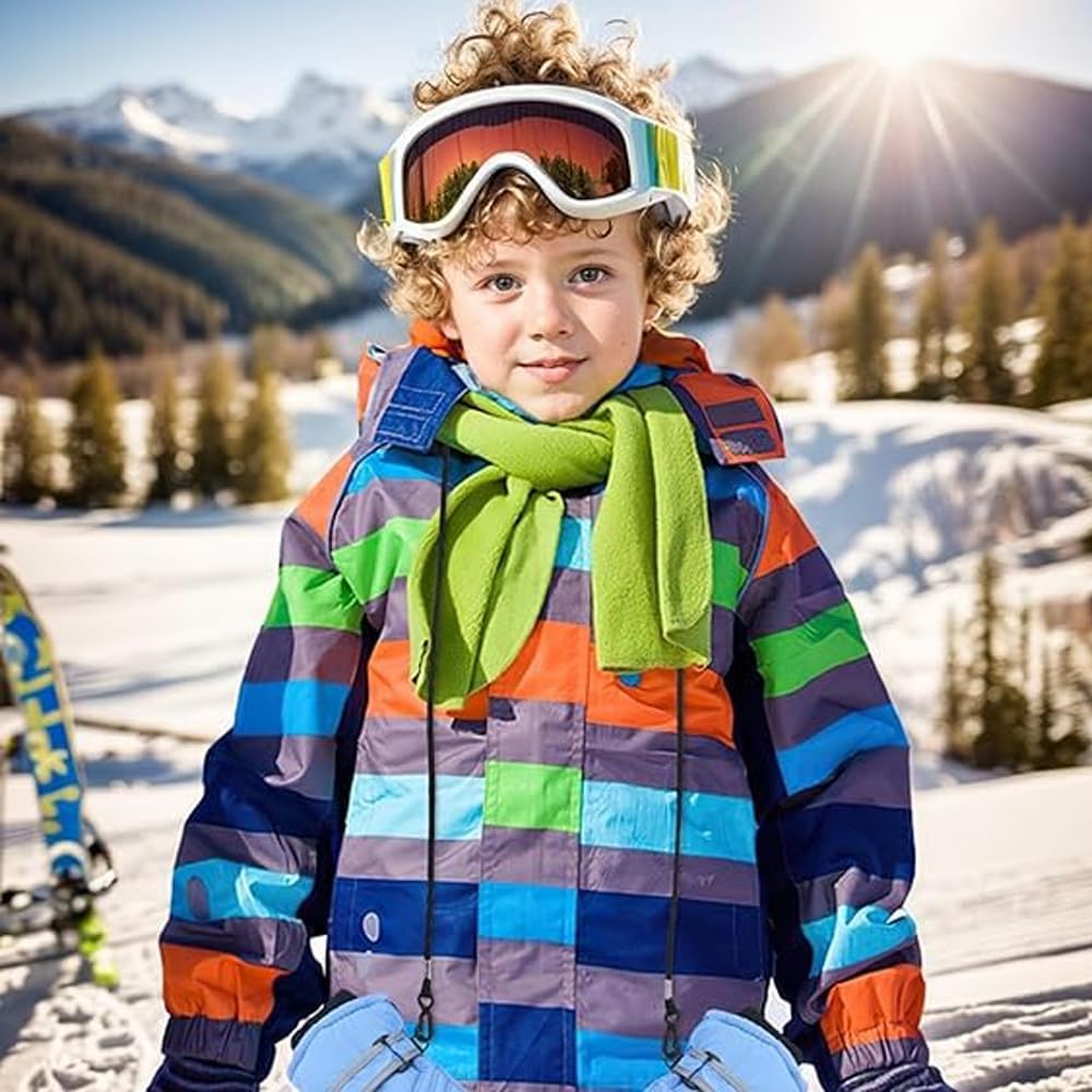 Handschuhclips für Kinder, 180 cm verstellbares Winterhandschuh-Anti-Verlierband für Kinder, Hut-Nackenband, Schneehandschuhclip für Erwachsene und Kinder