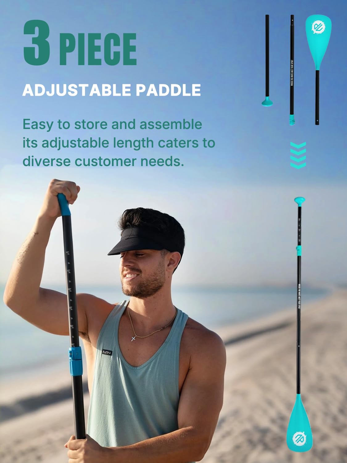 Niphean Inflatable Stand Up Paddle Board with SUP Accessories, Anti-Slip EVA Deck, 10’6’’ Inflatable Paddle Boards for Adults & Youth of All Skill Levels
