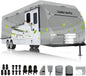 Umbrauto Class C RV Cover Fits 29-32’, Class C Motorhome Camper Cover, Heavy Duty 7 Layers Top Windproof Breathable RV Cover with 3Pcs Extra Straps, Adhesive Repair Patches, 6 Gutter Covers