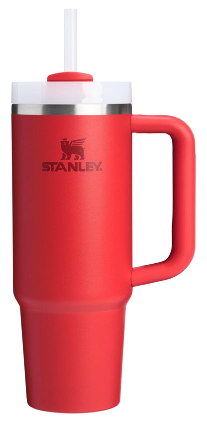 Stanley Quencher H2.0 Tumbler with Handle and Straw 40 oz | Flowstate 3-Position Lid | Cup Holder Compatible for Travel | Insulated Stainless Steel Cup | BPA-Free | Almond Rose