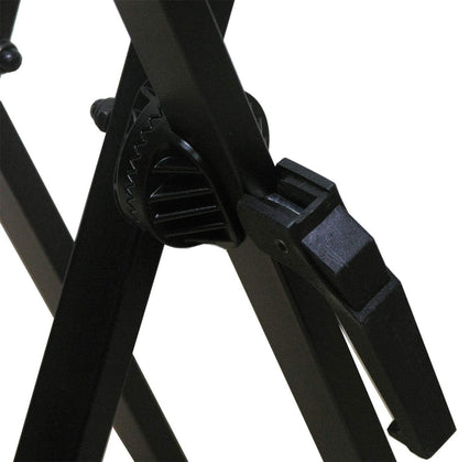 RockJam KB100 Verstellbare, gepolsterte Klavierbank, X-Stil, Schwarz