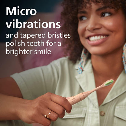 Philips One by Sonicare Ersatzbürstenköpfe, 2er-Pack, Schwarz, Kompatibel mit Philips One elektrische Zahnbürste, BH1022/06