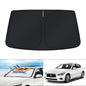 KUST Windshield Sun Shade for 2017-2026 Tesla Model Y/Model 3 Sunshade Accessories (Fit 2025-2026 Model Y Juniper / 2024 Model 3 Highland) Upgraded Foldable Sunshade, Blocks UV Rays Keep Car Cool