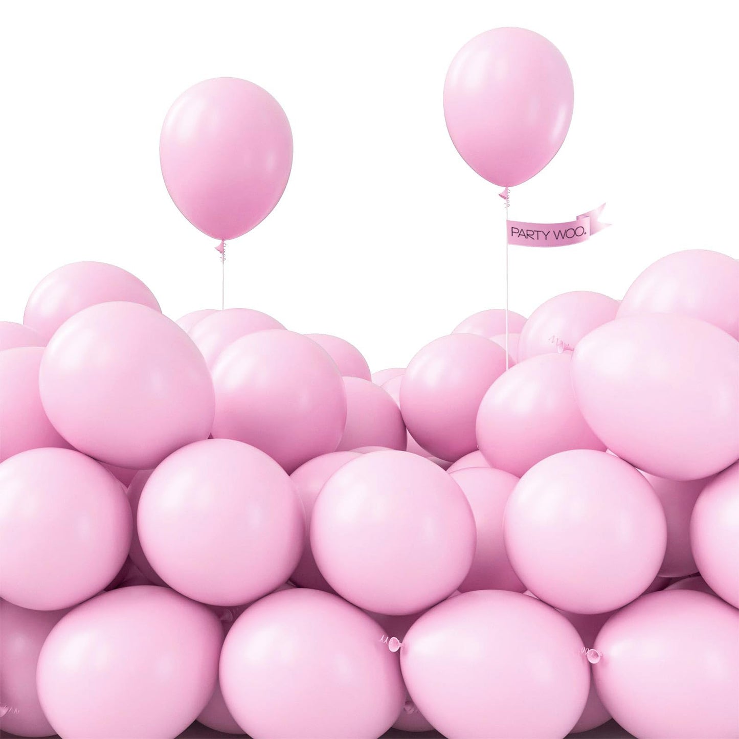 PartyWoo White Balloons 155pcs Different Sizes Pack of 18 12 10 5 Inch Matte White Latex Balloon Arch Kit Garland for Wedding Bridal Graduation Baby Shower Birthday Party Decorations White-Y13
