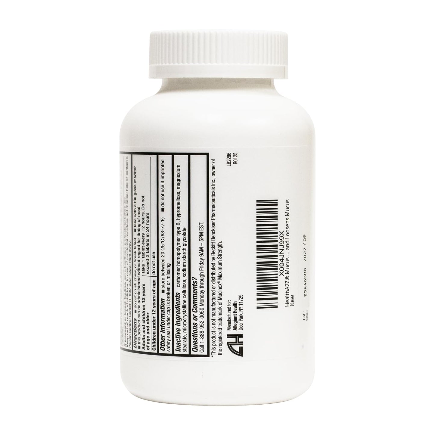 HealthA2Z® Mucus Relief | Guaifenesin 1200 mg | 100 Tablets | 12 Hour | Expectorant | Relieves Chest Congestion | Thins and Loosens Mucus (100 Tablets) (Pack of 2)