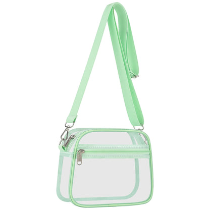 Clear Bag for Stadium Events Clear Sports Fan Handbags Purses with Adjustbale Strap for Concerts Festivals Game Day