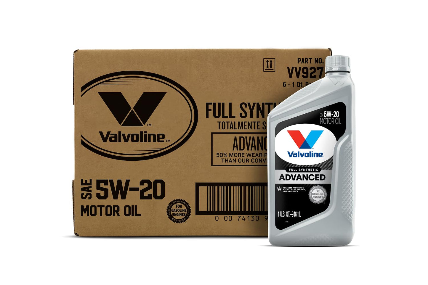 Valvoline Advanced Full Synthetic SAE 0W-20 Motor Oil 5 QT