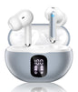 Wireless Earbuds, Bluetooth 5.4 Headphones with 50H Playback, Deep Bass Stereo Ear Buds Clear Calls with LED Power Display, Wireless Headphones with Noise Cancelling Mic for Phone/Laptop, Carbon black
