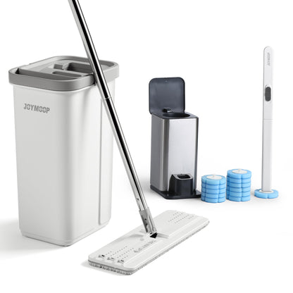 Middle Bucket #13 + 50" Flat Mop + Toilet Brush