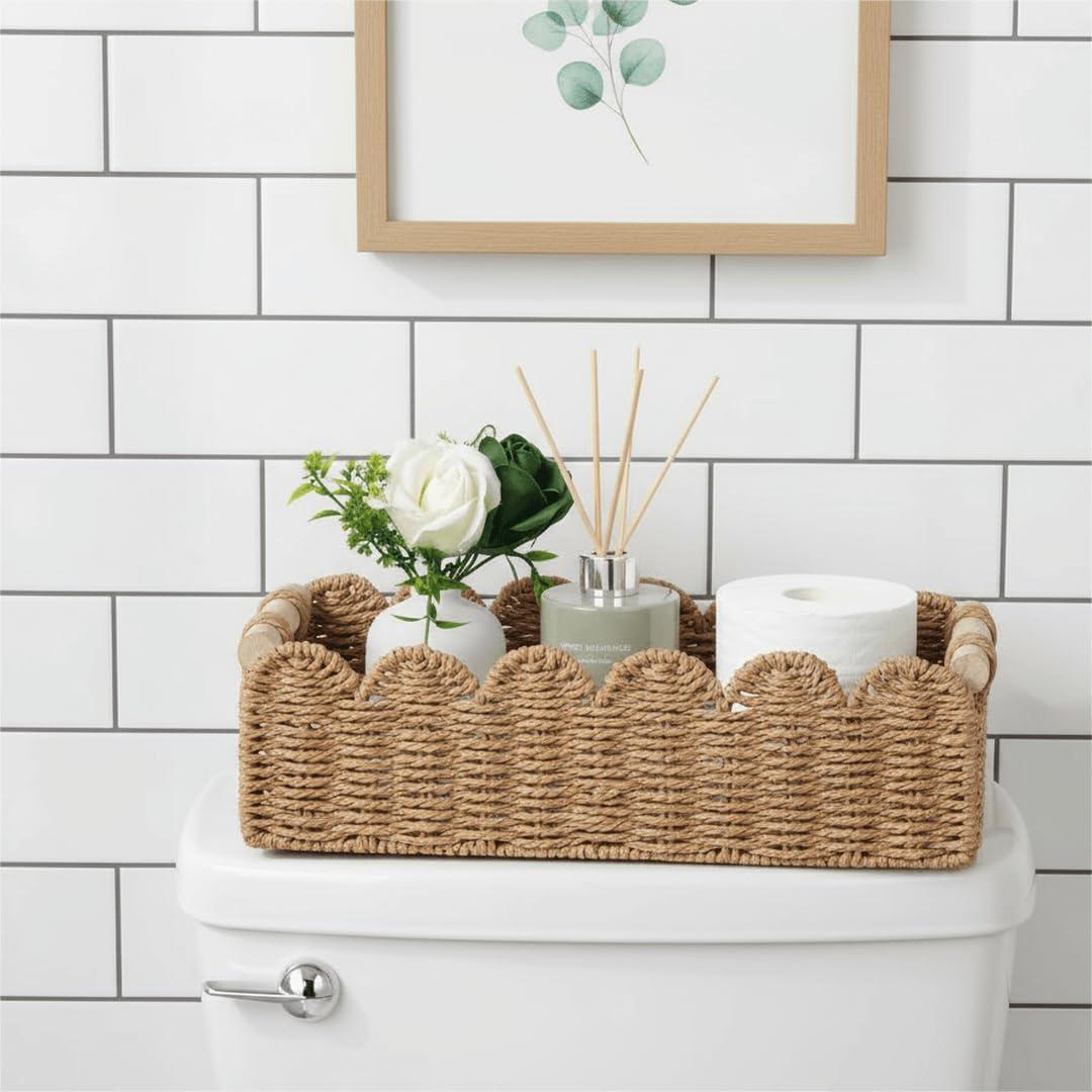 CubesLand Paper Rope Scalloped Edge Toilet Paper Storage Basket Review