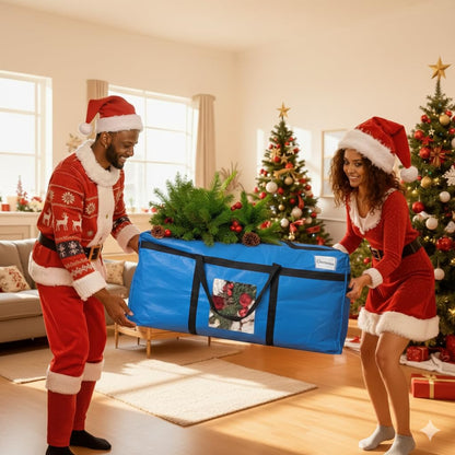 TAILI 69 Gallon Extra Large Storage Bags, XXL Blue Heavy Duty Moving Bags For Storage with Visible Window, Wrap Around Handles, Totes for Space Saving, Alternative to Moving Boxes (2 Pack)