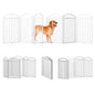 SNUOWU 4 Panels Full Matel Freestanding Dog Gates with Door, 96"Extra Wide 36"Tall Free Standing Dog Pet Gate for Indoor & Outdoor. Foldable Pet Fences for Doorways, House, Stairs, Porch, Deck, Yard