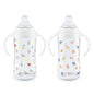 NUK First Choice Large Learner Cup 2.0, 10 oz. Sippy Cup with Handles, Spill Proof, Leak Proof Soft Straw Cup, 2-Pack