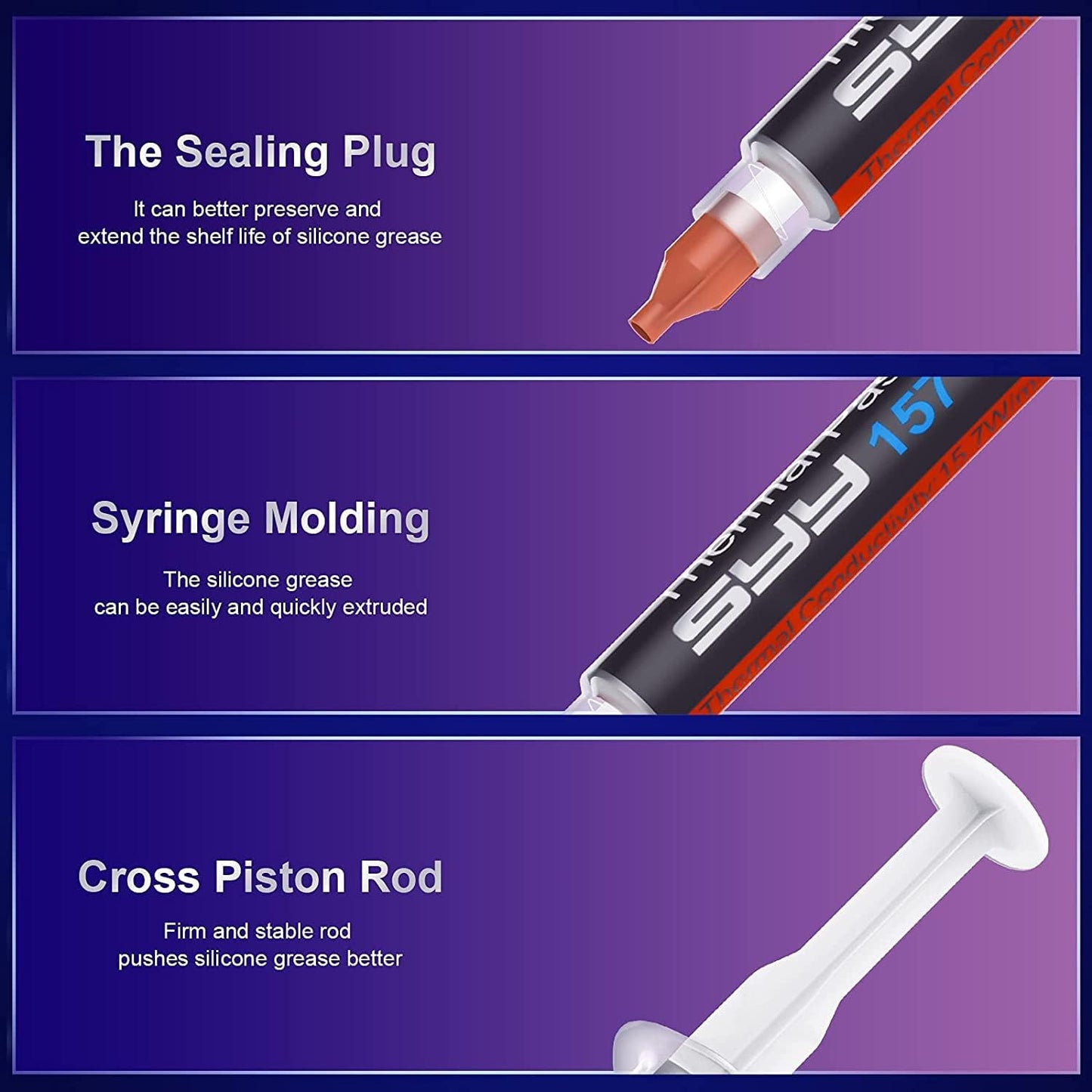 SYY Wärmeleitpaste mit Werkzeug-Set, 4 Gramm CPU Paste Wärmeleitpaste Kühlkörper für IC/Prozessor/CPU/GPU/alle Kühler
