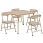Flash Furniture Mindy Kids 5-Piece Folding Table and Chairs Set for Daycare and Classrooms, Children's Activity Table and Chairs Set, Black
