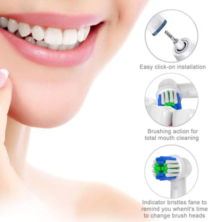 Ersatz-Zahnbürstenköpfe kompatibel mit Oral B Braun, 20 Stück professionelle elektrische Zahnbürstenköpfe Ersatzköpfe für Oral B Nachfüllpackung Pro 500/1000/1500/3000/3757/5000/7000/7500/8000