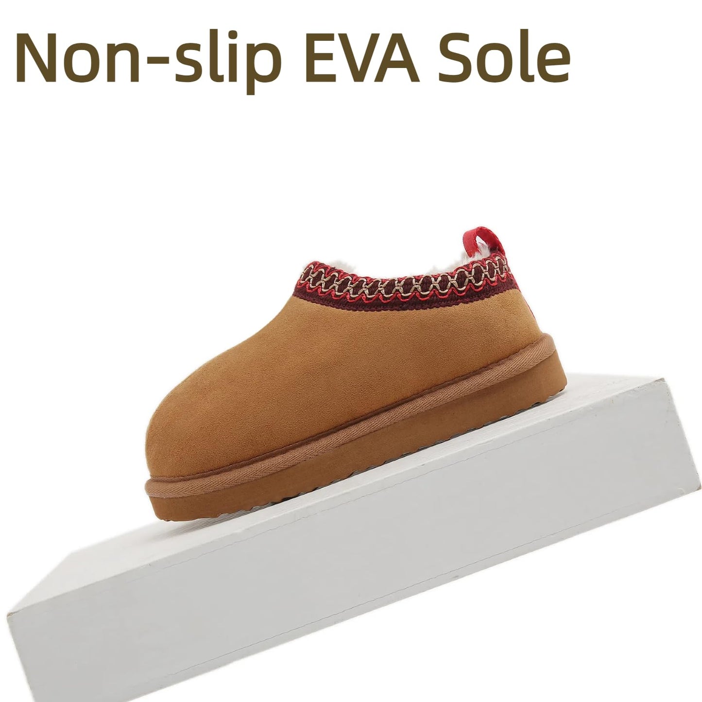SMajong Kinder Hausschuhe Plüsch Warm Mädchen Flauschige Hausschuhe Jungen Plateau Pantoffeln Slip-on Schuhe Winter Innen Außen