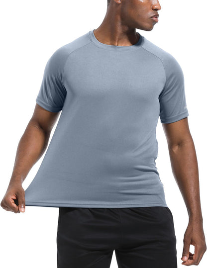 Boyzn 1er, 3er, 5er oder 7er Pack Herren-Trainings-Laufshirts, Dry Fit feuchtigkeitsableitendes T-Shirt, Gym Sport Kurzarm-T-Shirts