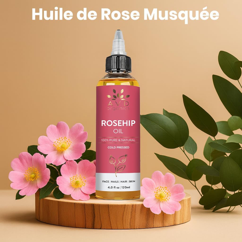 AVD Organics Rosmarinöl für Haarwachstum & Kopfhaut | Mit Biotin angereichert | Haarstärkend, pflegend und voluminös | Mit Jojoba- & Rizinusöl angereichert | GVO-frei 120ml