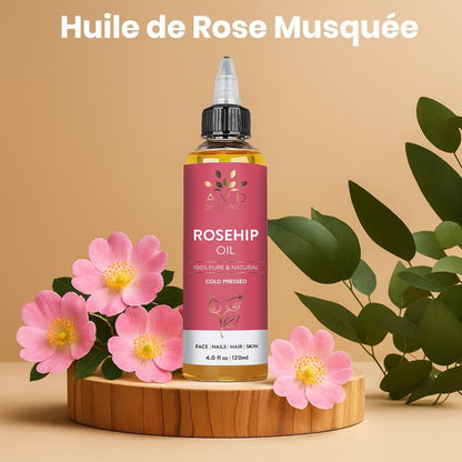 AVD Organics Rosmarinöl für Haarwachstum & Kopfhaut | Mit Biotin angereichert | Haarstärkend, pflegend und voluminös | Mit Jojoba- & Rizinusöl angereichert | GVO-frei 120ml