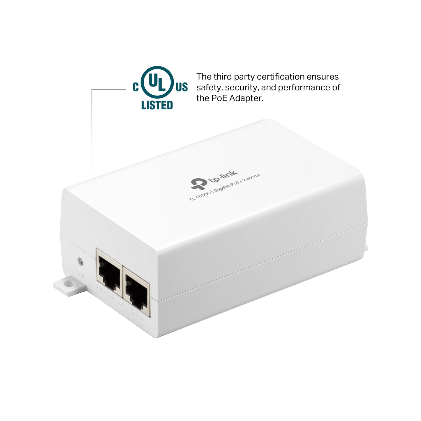 TP-Link Omada 2.5GE PoE+ Injector | Non-PoE to PoE Adapter | 802.3at/af Compliant | Up to 30W | Wall Mountable | Plug&Play | Up to 100m(328 ft) | UL Certified(POE260S)