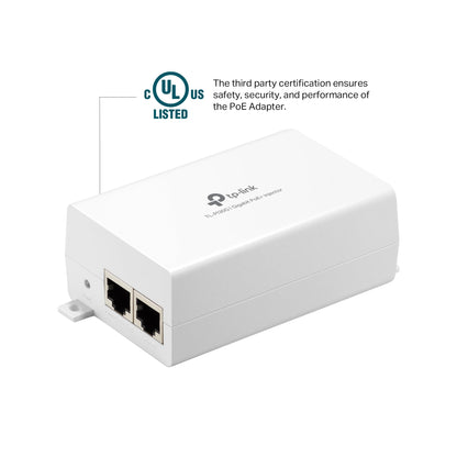 TP-Link Omada 2.5GE PoE+ Injector | Non-PoE to PoE Adapter | 802.3at/af Compliant | Up to 30W | Wall Mountable | Plug&Play | Up to 100m(328 ft) | UL Certified(POE260S)